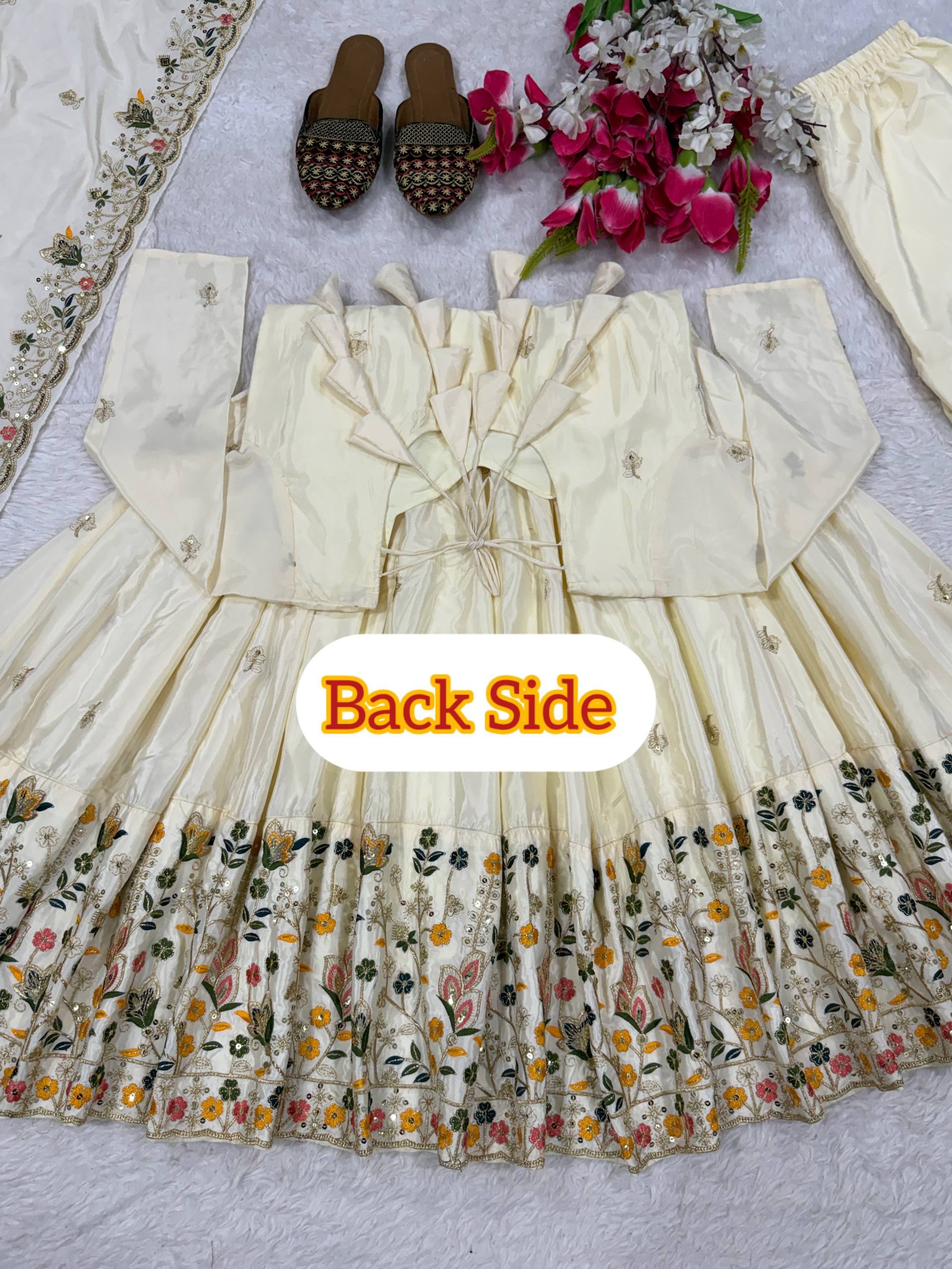 The Radiant Mustard Botanical-Hem Anarkali